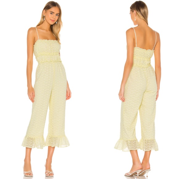 MAJORELLE Pants - Majorelle Sylvan Jumpsuit Yellow Floral XS